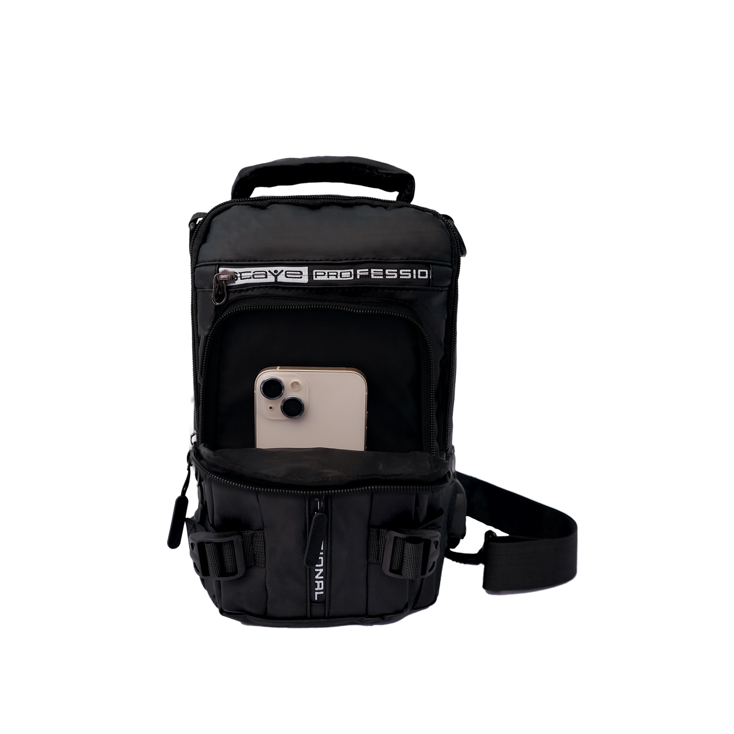 PB16 | DucoArt Mini Campaign Backpack for Men and Women (Black)