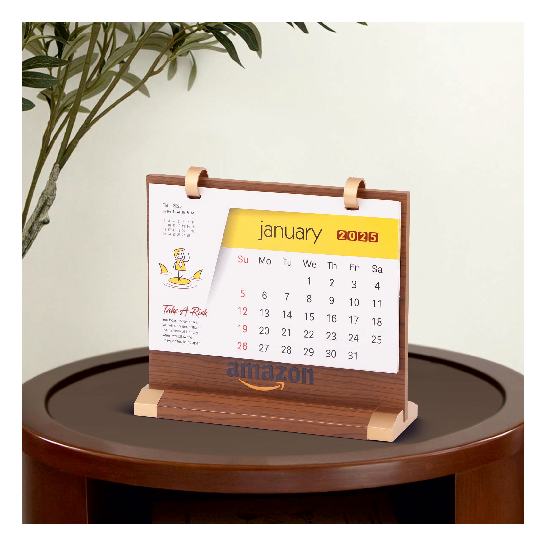 leather table calender